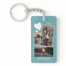 Custom Simple Photos On Teal Aqua Turquoise Blue