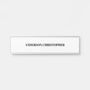 Custom Simple Plain White Professional Door Sign