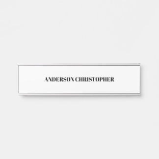 Custom Simple Plain White Professional  Door Sign