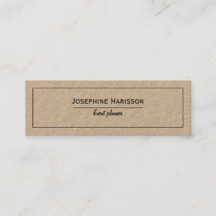 Custom simple qr code minimalist business kraft mini business card