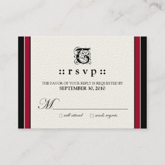 ::custom:: Simply Elegant 3.5x2.5" RSVP Card
