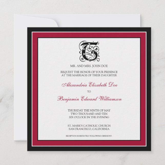 :custom: Simply Elegant Wedding Invitation_2 Invitation (Front)