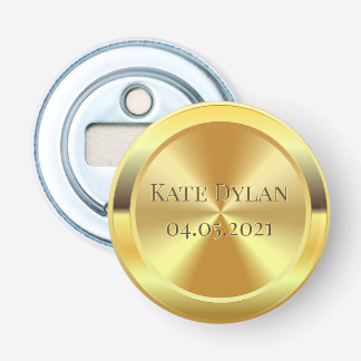 Custom Simulated Engraved Gold Bottle Opener