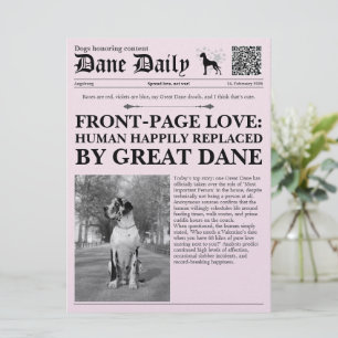 Custom Single Valentine Friends Newspaper Card