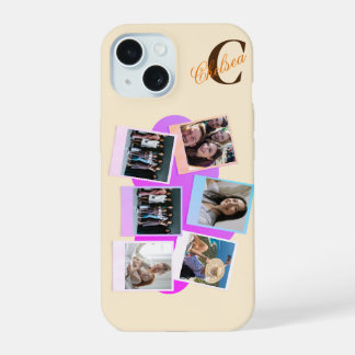 Custom Six-Photo Cloud with Name Iphone Case