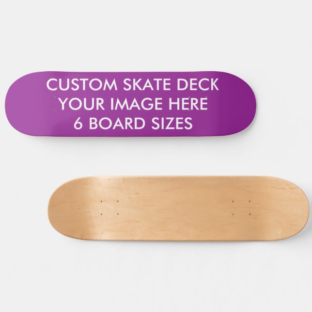 CUSTOM SKATE DECK 8 1/2" Skateboard PLUM PURPLE (Horz)