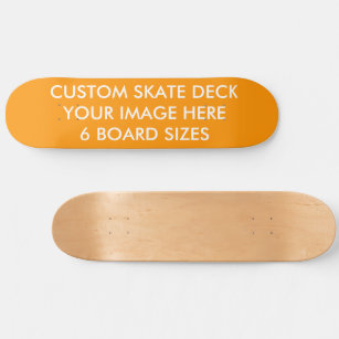 CUSTOM SKATE DECK 8 1/2" Skateboard TANG... ORANGE