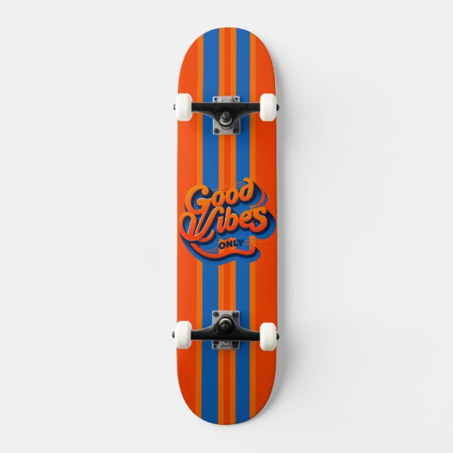 Custom Skateboard Deck - "Good Vibes" (Front)