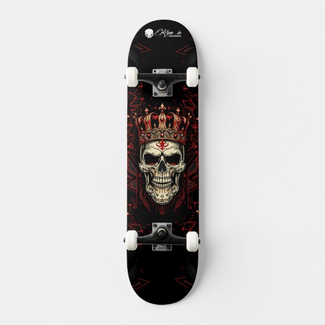 Custom Skateboard Deck - "Skull King" (Front)