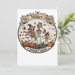 Custom Skeleton Family Halloween Crest – Personali Card