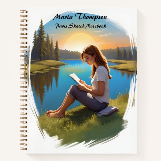 Custom Sketch Travel Notebook Journal Diary (Front)