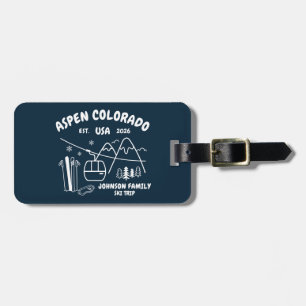 Custom Ski Trip Family Friends Group Matching Luggage Tag