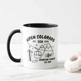 Custom Ski Trip Family Friends Group Matching Mug