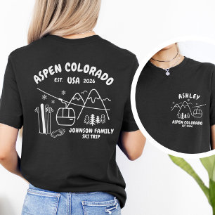 Custom Ski Trip Family Friends Group Matching T-Shirt