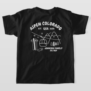 Custom Ski Trip Family Friends Group Matching T-Shirt