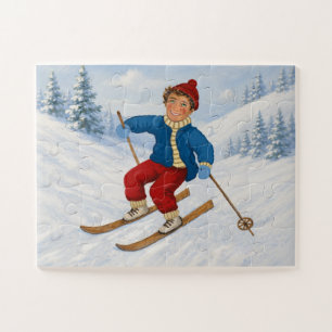 Custom Skier Oversized Puzzle
