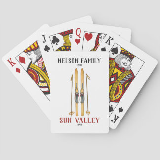 Custom Skiing Cabin Personalised Poker Cards