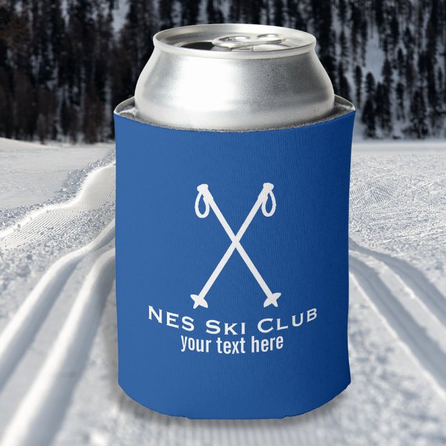 Custom Skiing Nordic Alpine Ski Pole Ski Team Can Cooler (Creator Uploaded)