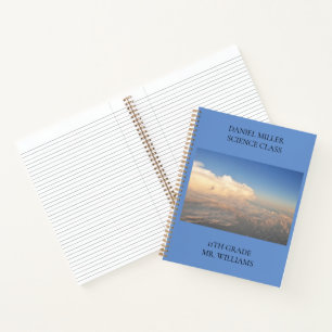 Custom Sky Voyager School Classroom Notebook