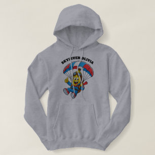 Custom Skydiver Name Funny Banana Skydiving Hoodie