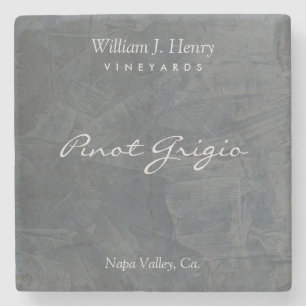 Custom Slate Stone Wine Coasters Set