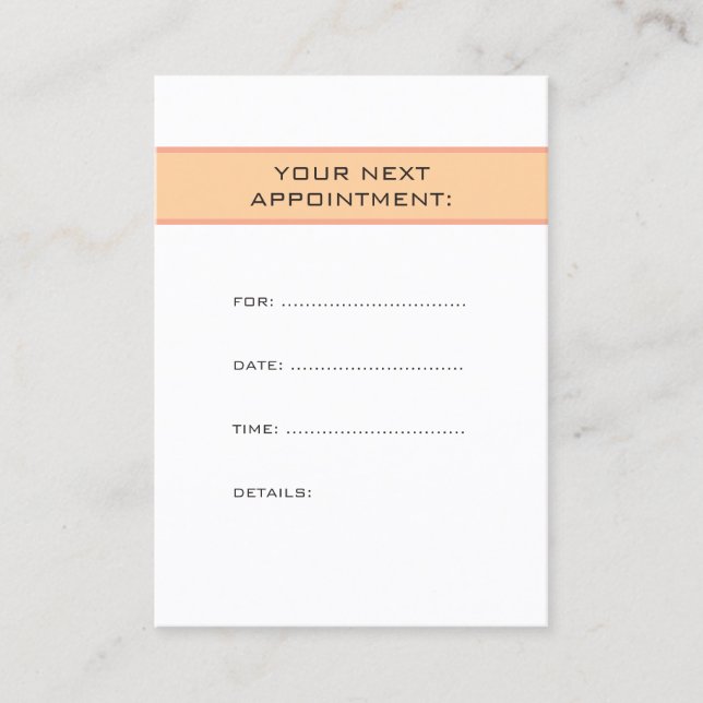 Custom Sleek Appointment Reminder Template (Front)