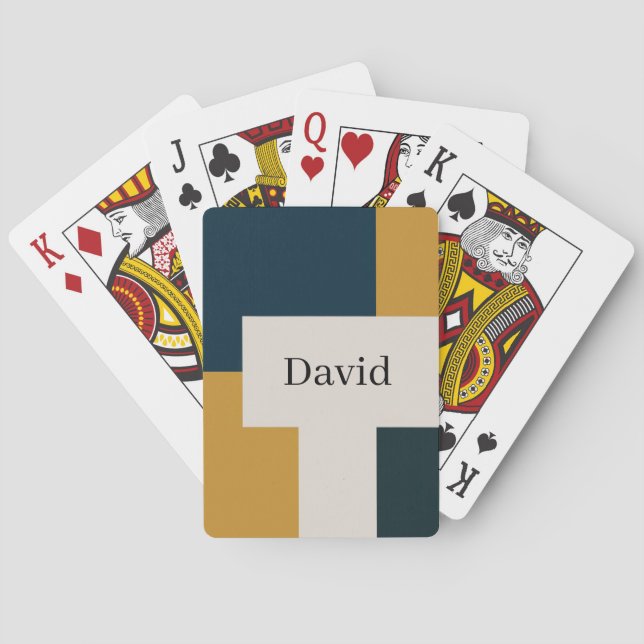 Custom sleek minimalist elegant design playing cards (Back)