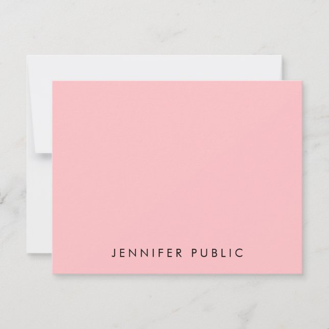 Custom Sleek Template Elegant Monogram Blush Pink (Front)