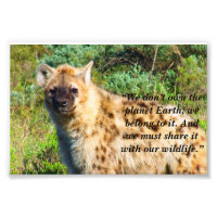 Custom Slogan/Conservation Spotted Hyena