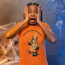 Custom Slogan Retro Owl and Pumpkin Halloween