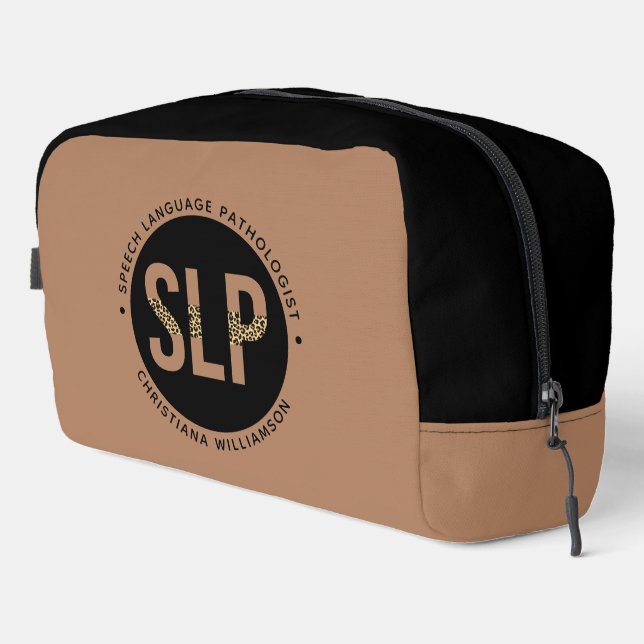 Custom SLP Speech Language Pathologist Gifts Dopp Kit (Right Corner)