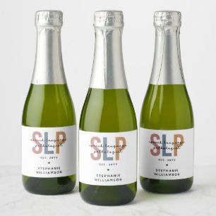 Custom SLP Speech Language Pathologist Sparkling Wine Label