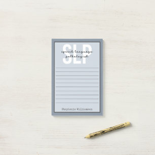 Custom SLP Speech Pathologist Speech Therapist Post-it Notes