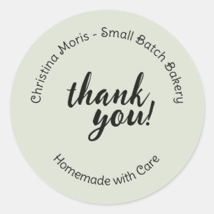 Custom Small Batch Bakery Homemade Round Sticker