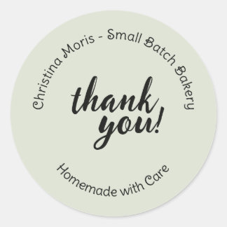 Custom Small Batch Bakery Homemade Round Sticker