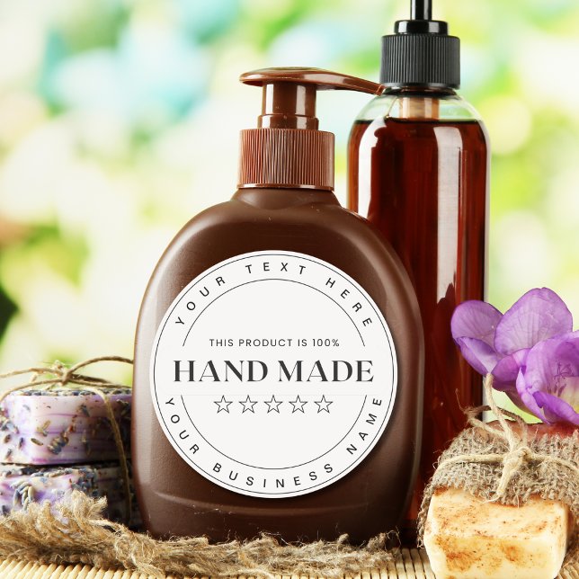 Custom Small Business Handmde Classic Round Sticker (Creator Uploaded)