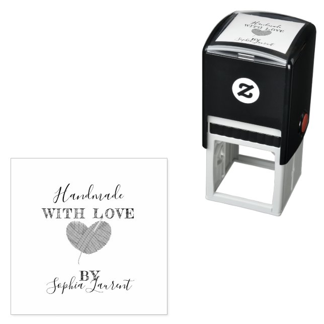 Custom Small Business Knit  Self-inking Stamp (In Situ)