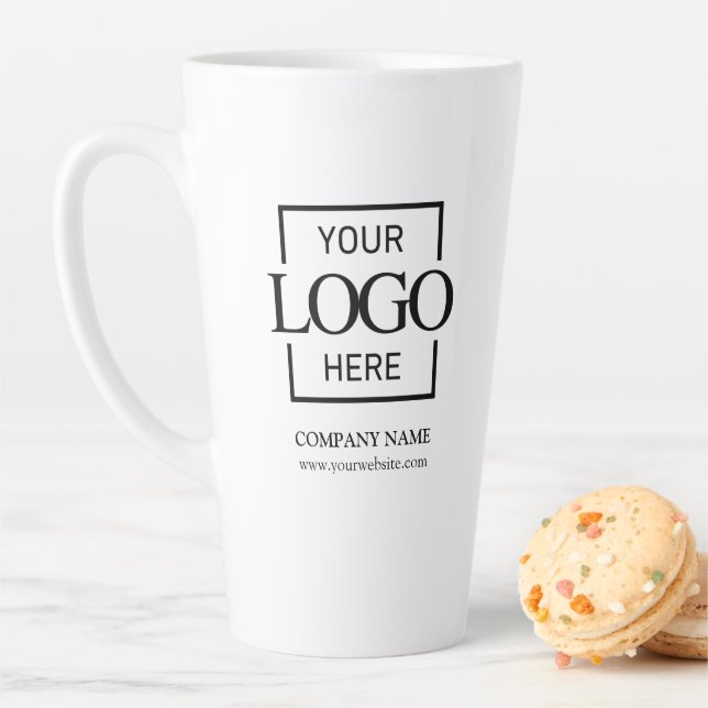 Custom Small Business Logo Personalised Branded Latte Mug (In Situ)
