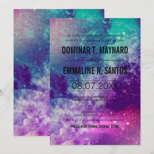 Custom Smokey Galaxy Wedding Invitation