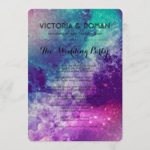 Custom Smokey Galaxy Wedding Programs Programme