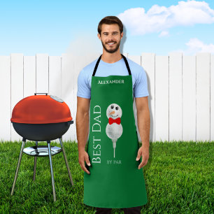 Custom Snowman Red Bowtie Black Buffalo Buttons  Apron