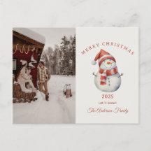 Custom Snowman watercolor Christmas vibe gift