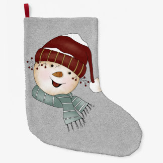 Custom Snowman Winter Christmas Large Christmas Stocking