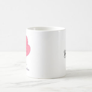 Custom "So Cute" Heart - Personalised Name on Back Coffee Mug