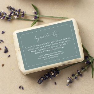 Custom Soap Ingredient List Modern Product Label