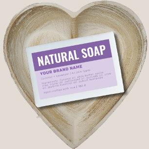 Custom soap packaging ingredients label
