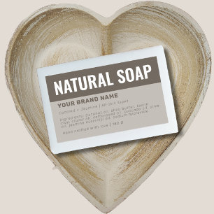 Custom soap packaging ingredients label