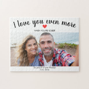 Custom Sobriety Gift 1 Photo Personalised Jigsaw Puzzle