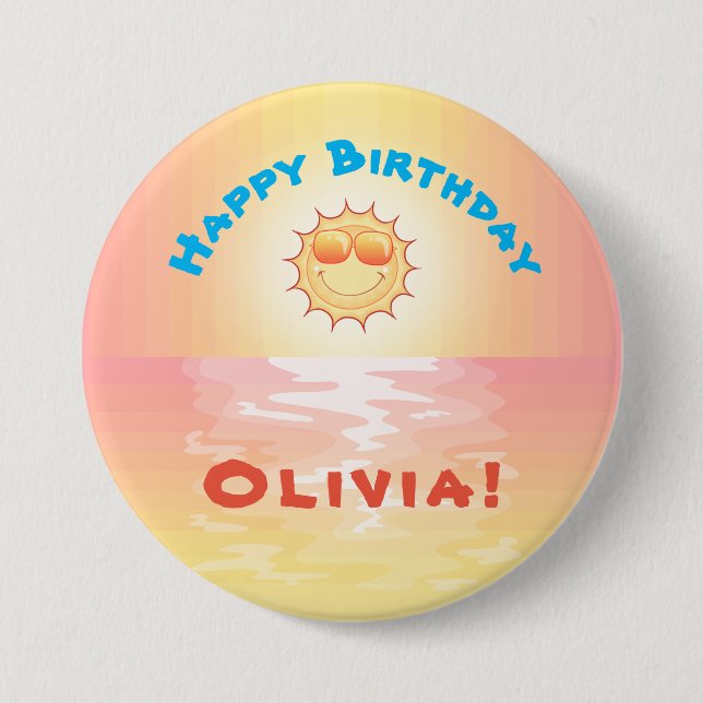 Custom SoCal Sunset 7.5 Cm Round Badge (Front)
