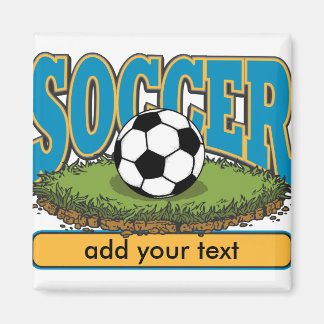 Custom Soccer Add Text Magnet